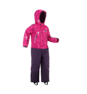 costum de ski copii roz